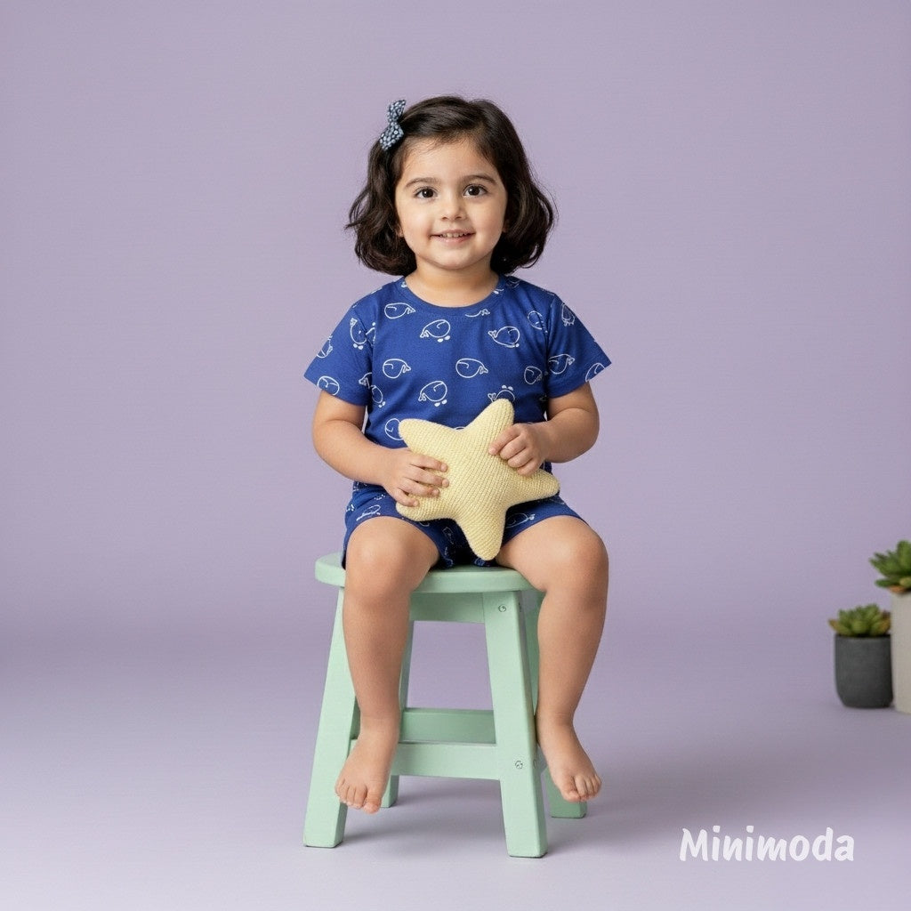 Mini Zoomers | Blue Co-ord Set