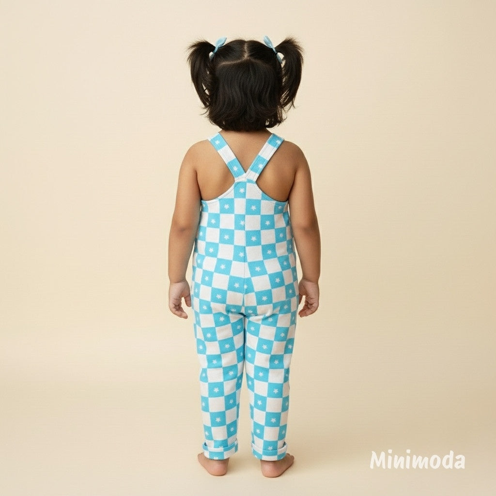 Giggly Capes | Light Blue Kids Dungarees