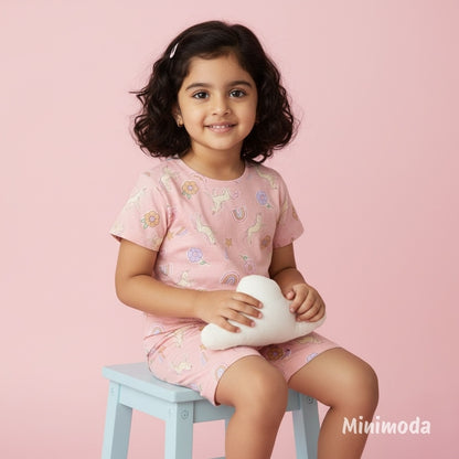 Witty Buddies | Baby Pink Co-ord Set