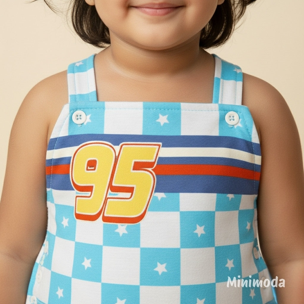 Giggly Capes | Light Blue Kids Dungarees