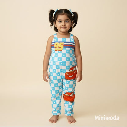 Giggly Capes | Light Blue Kids Dungarees