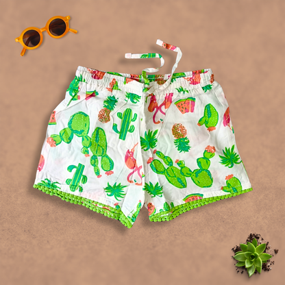 Cuddly Sidekicks | White Half Pants