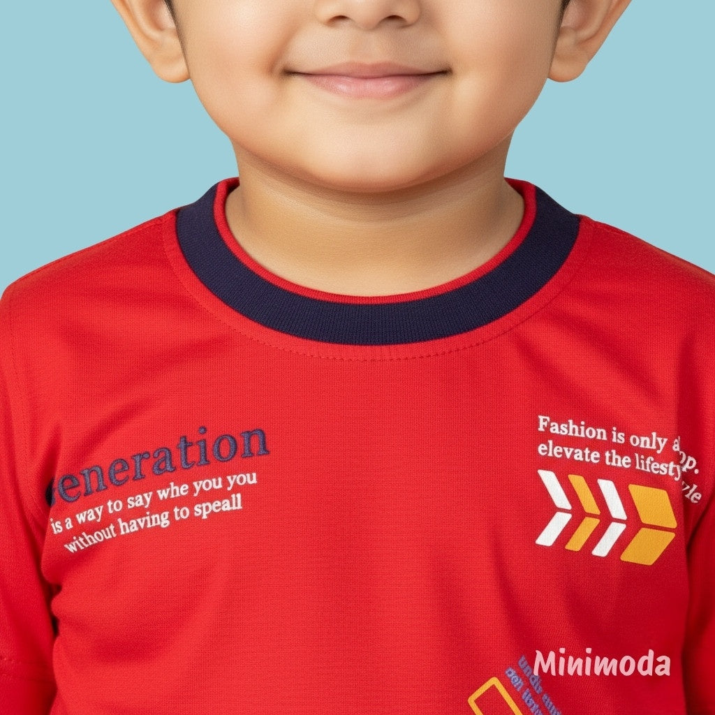 Happy Dragons | Red T-Shirt