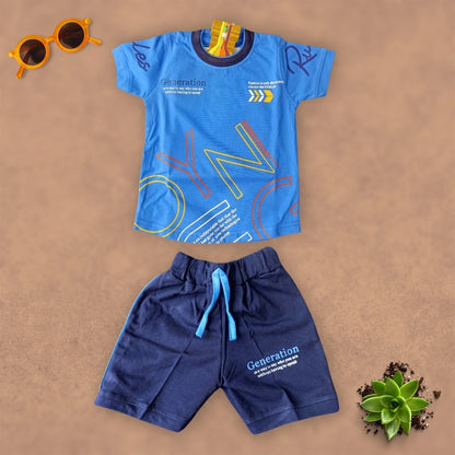Mini Ninjas | Blue T-Shirt & Pant Combo